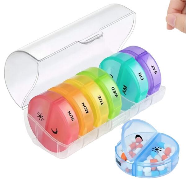 Pastillero organizador 14 compartimientos