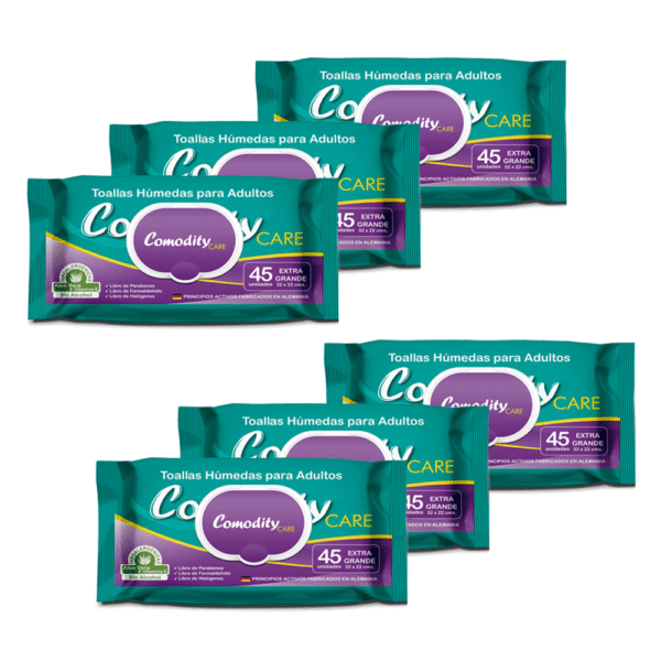 Pack 6 toallas húmedas Comodity