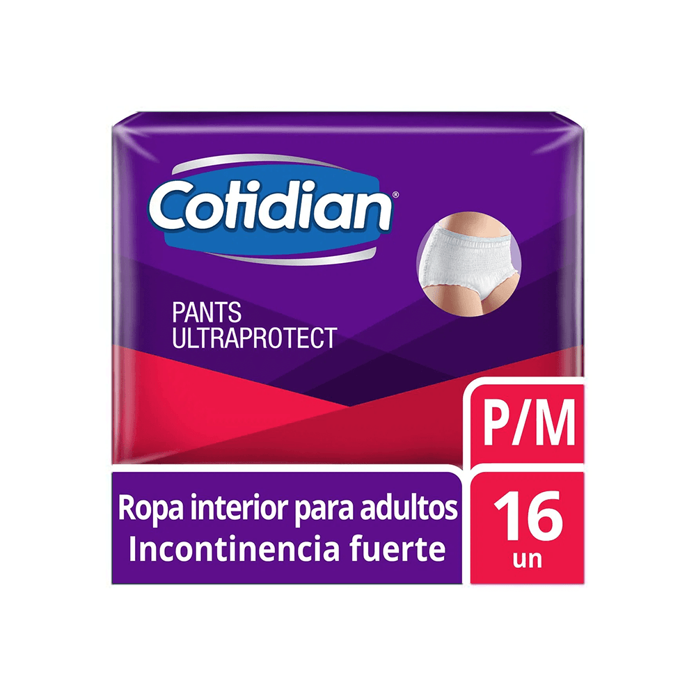 Pañal para adulto mayor con cintas ajustables y alta absorción para incontinencia severa. Marca Cotidian.
