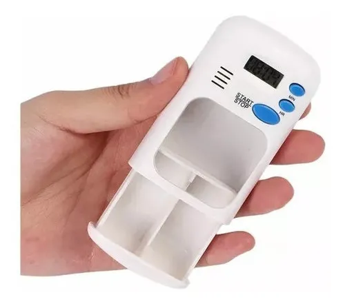 Pastillero digital con alarma para tomas de medicamentos diarios configurable con hora y minutos
