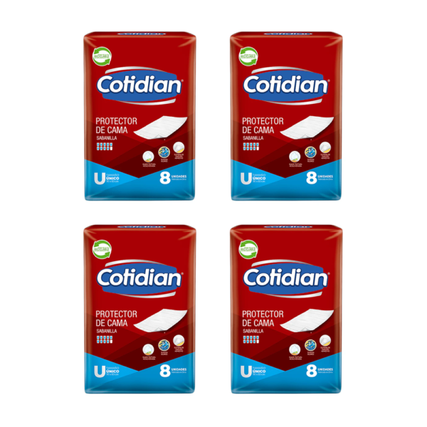 Cotidian-protector-1 Pack 4 sabanillas Cotidian